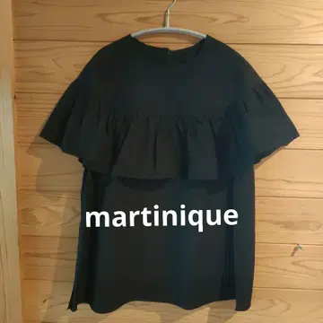 martinique 프릴 블랙 상의