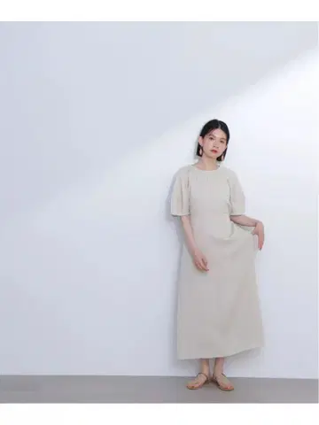 백 리본 자카드 원피스 사이즈 M