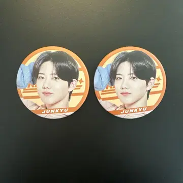 JUNKYU 원형 핀 배지 2개 세트 HELLOAGAIN