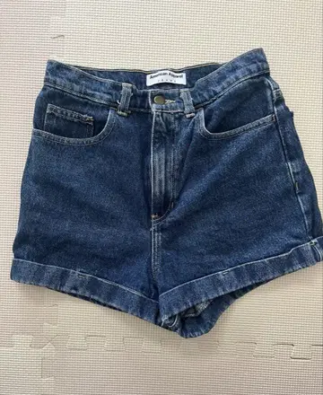 아메리칸어패럴 다크 데님 숏 팬츠
