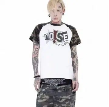 카모 패턴 래글런 티셔츠 NOISE 6789