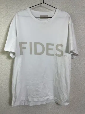 FIDES 피데스 코튼 티셔츠 화이트 사이즈 L
