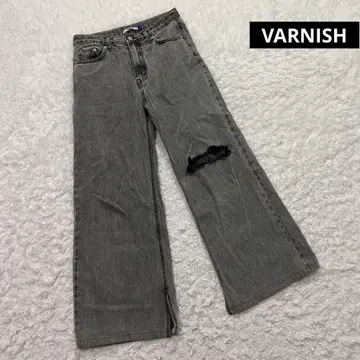 varnish 청바지 데님 데미지 팬츠 여성용