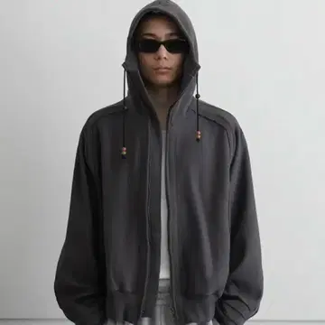 24AW JIAN YE ORBIT 후드 챠콜 M 사이즈