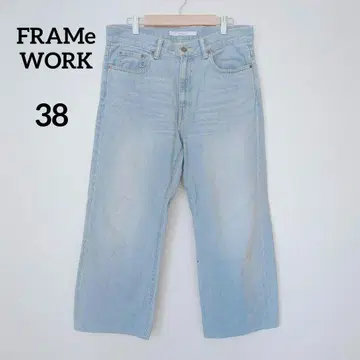 프레임워크 데미지 진 와이드 데님 블루 [38]