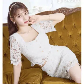 dazzy/레이스 드레스/화이트/xs