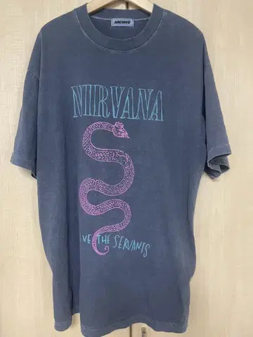 archive nirvana 티셔츠 빈티지 가공 락
