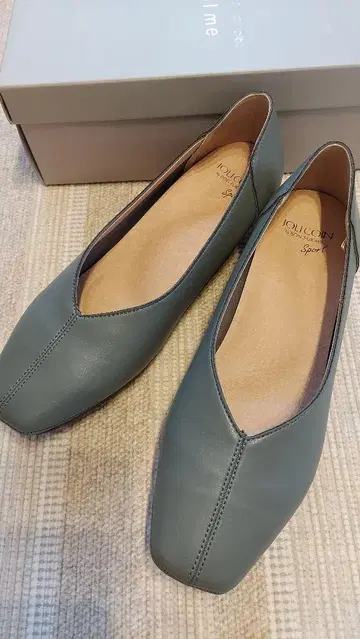 JOULECON 그린 플랫 슈즈 24.5cm