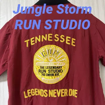 Jungle Storm 볼링 셔츠 50's 와인 레드 빈티지