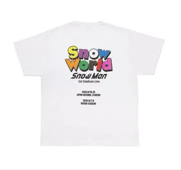 SnowMan 1st 스타디움 투어 SnowWorld 티셔츠 로고 ver