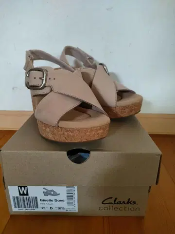 Clarks 웨지솔 샌들 베이지 미사용