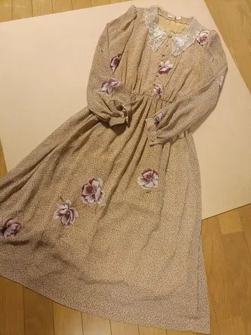 레트로 꽃무늬 원피스 05 오렌지