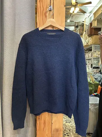 80s Jantzen 네이비 울 크루넥 스웨터 L 사이즈