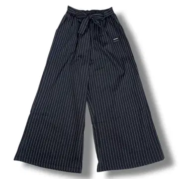 방한 안쪽 플리스 STRIPE WIDE PANTS