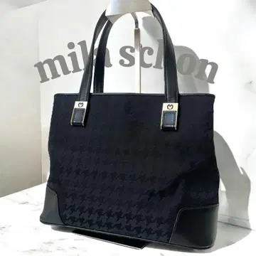밀라 쇤 mila schon 토트백 하운드투스 체크 토트백 블랙