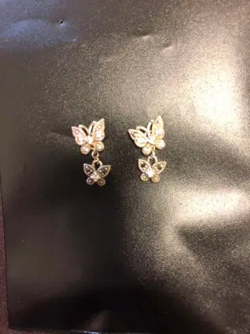 ANNA SUI 버터플라이 파피용 귀걸이 925 실버