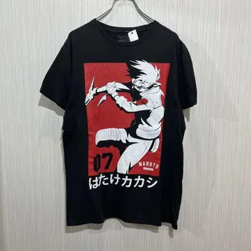 NARUTO 카카시 캐릭터 티셔츠 M 사이즈 블랙