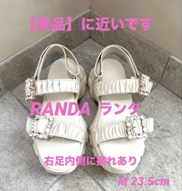 RANDA 란다 비쥬 개더 벨트 통굽 스포츠 샌들 (M) 23.5cm