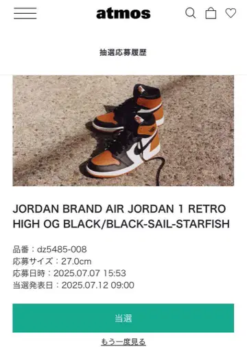 AIR JORDAN 1 RETRO HIGH OG 쉐터드 백보드 27.0