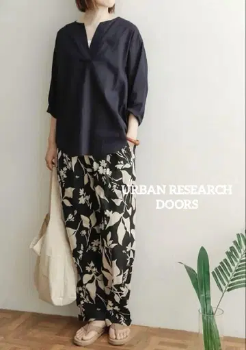 URBAN RESEARCH DOORS 코튼 린넨 스키퍼 셔츠