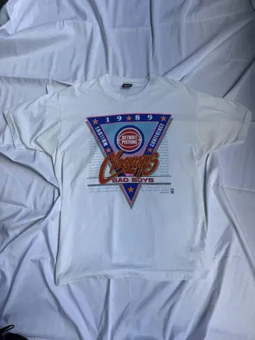 USA제 디트로이트 피스톤스 1989 챔피언스 티셔츠 XL