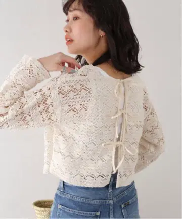 SARA MALLIKA 사라 말리카 코튼 루즈 레이스 탑