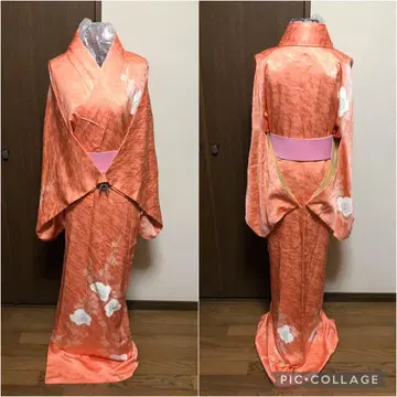 마름모 무늬 오렌지 짜기 손으로 그린 매실 무늬
