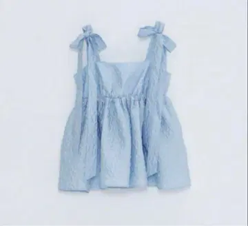 MYNE 마이네 숄더 리본 톱/블루