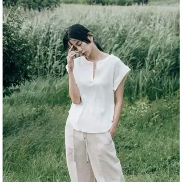 Create Clair Crimp two-way pullover 화이트