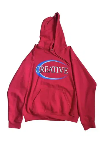 CREATIVE 빨간색 후드티 M 사이즈 creativdrugstore
