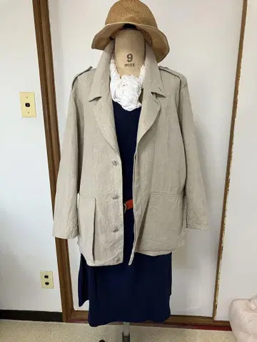 생린넨 100% 트렌치풍 언라이닝 자켓
