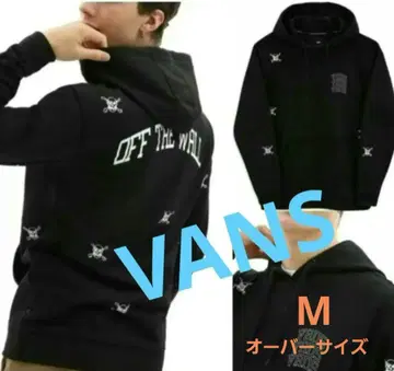 VANS 스컬 로고 오버 사이즈 후드티 / M / 새상품
