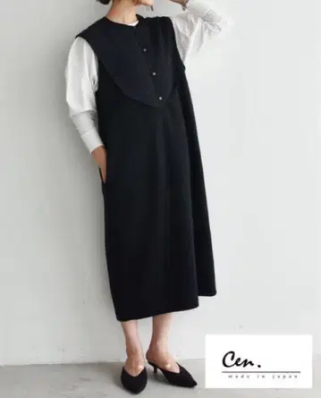 센 퀼팅 슬리브리스 원피스