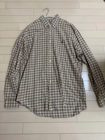 Ralph Lauren 체크 무늬 긴팔 셔츠 XL