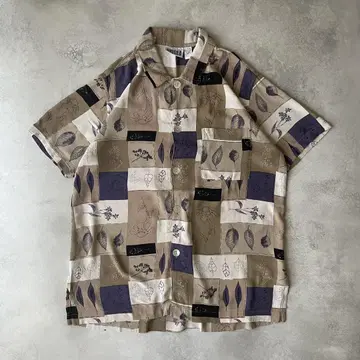 90s CHICO'S DESIGN 레이온 셔츠 올 패턴 셔츠 USA