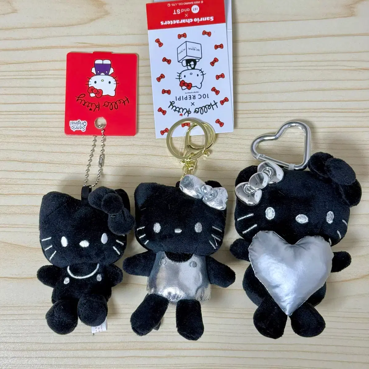 Hello Kitty 50th Anniversary Black Kitty Keyring, New #산리오