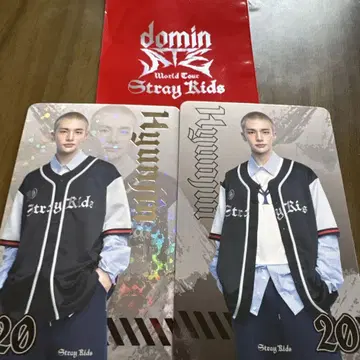 Stray Kids dominion 현진 포토 카드 2장 세트 레어