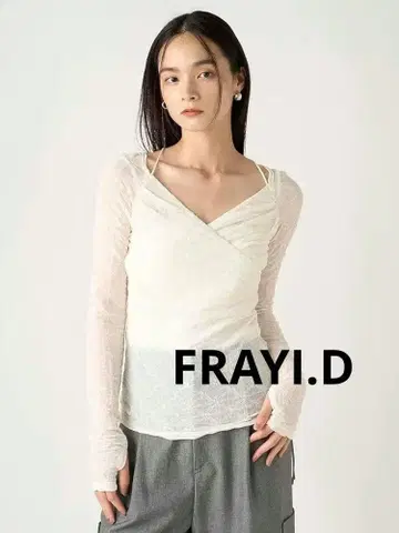 [Fray I.D] 스트레치 레이스 카슈쿨 상의
