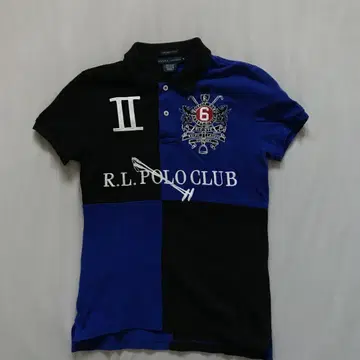 Ralph Lauren 스키니 피케 셔츠 M 블랙/블루