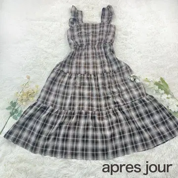 새상품급 apres jour 아프레 주르 프릴 티어드 잔스카 원피스