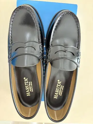 HARUTA 블랙 로퍼 25.5 EE