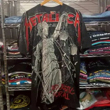 메탈리카 양면 프린트 밴딩 티셔츠 XL