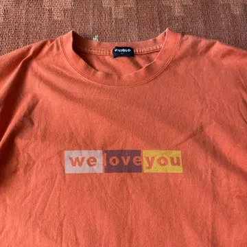 올드 유니클로 티셔츠 구제 의류 빈티지 we love you