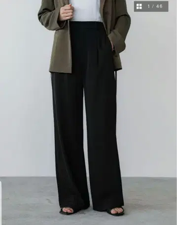 crewre 워터 리페런트 슬랙스 2 블랙