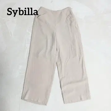 Sybilla 시빌라 데 니트 조젯 스트레이트 팬츠 스트레치 신축성