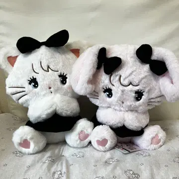 mikko characters BLACK RIBBON 봉제 인형 2종