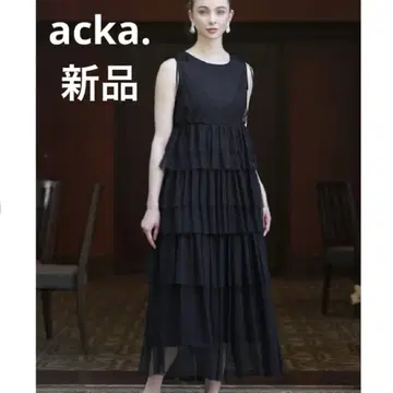 새상품 Acka 블랙 튤 원피스