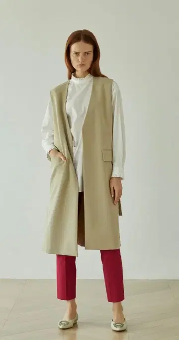 UNITED ARROWS 도비 컬러 슬림 팬츠