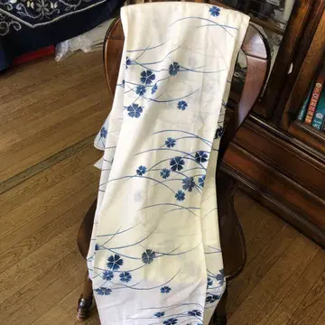 파란 꽃무늬 유카타 단품