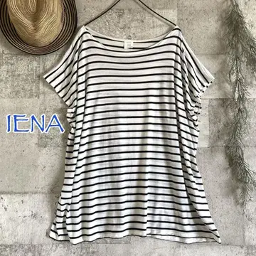 이에나 IENA 보더 루즈한 풀오버 상의 청량감 리오셀